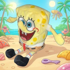 2006 Viacom Ty Beanie Babies Spongebob Squarpants Plush Bean BottomStuffed Plush